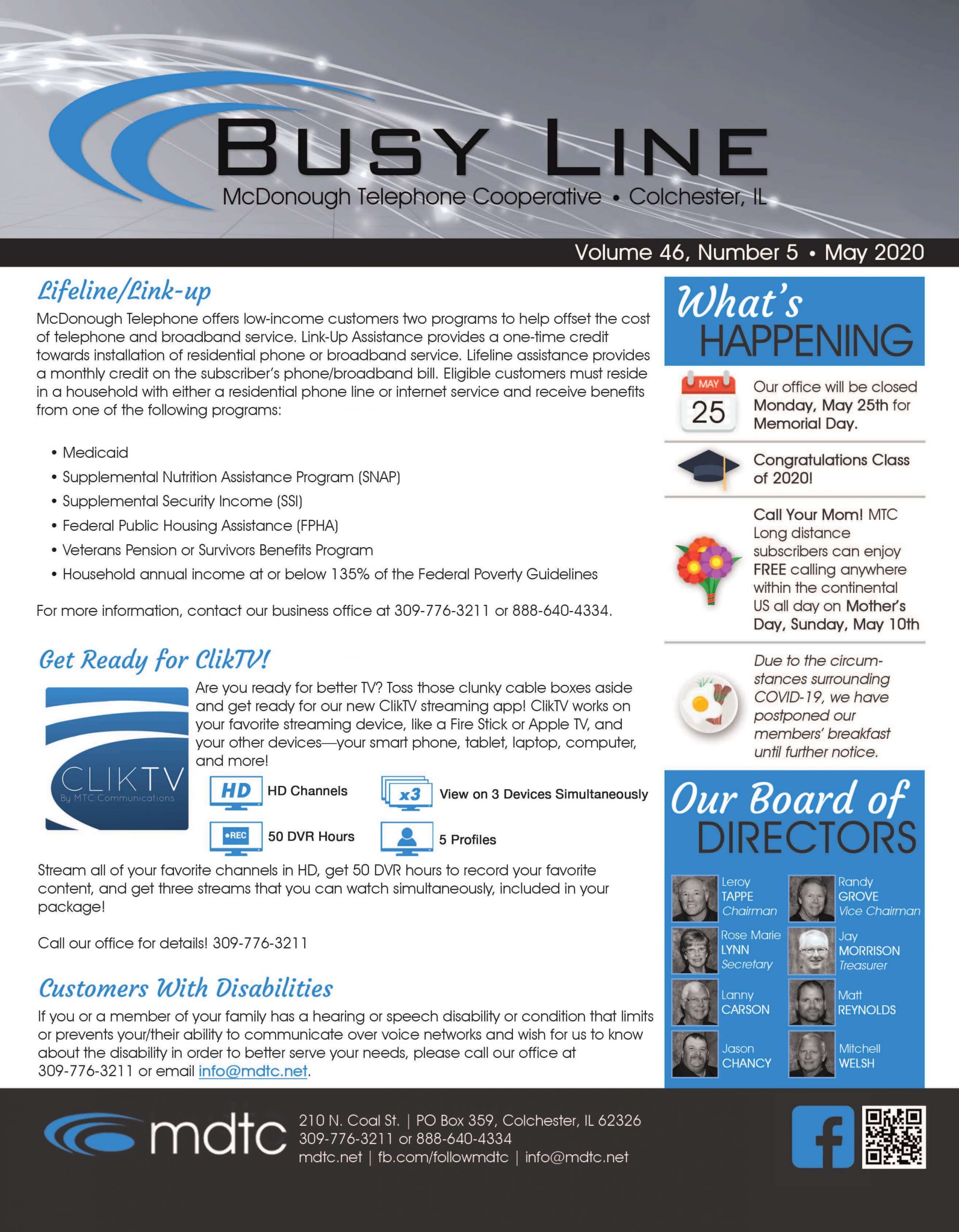 May Busy Line