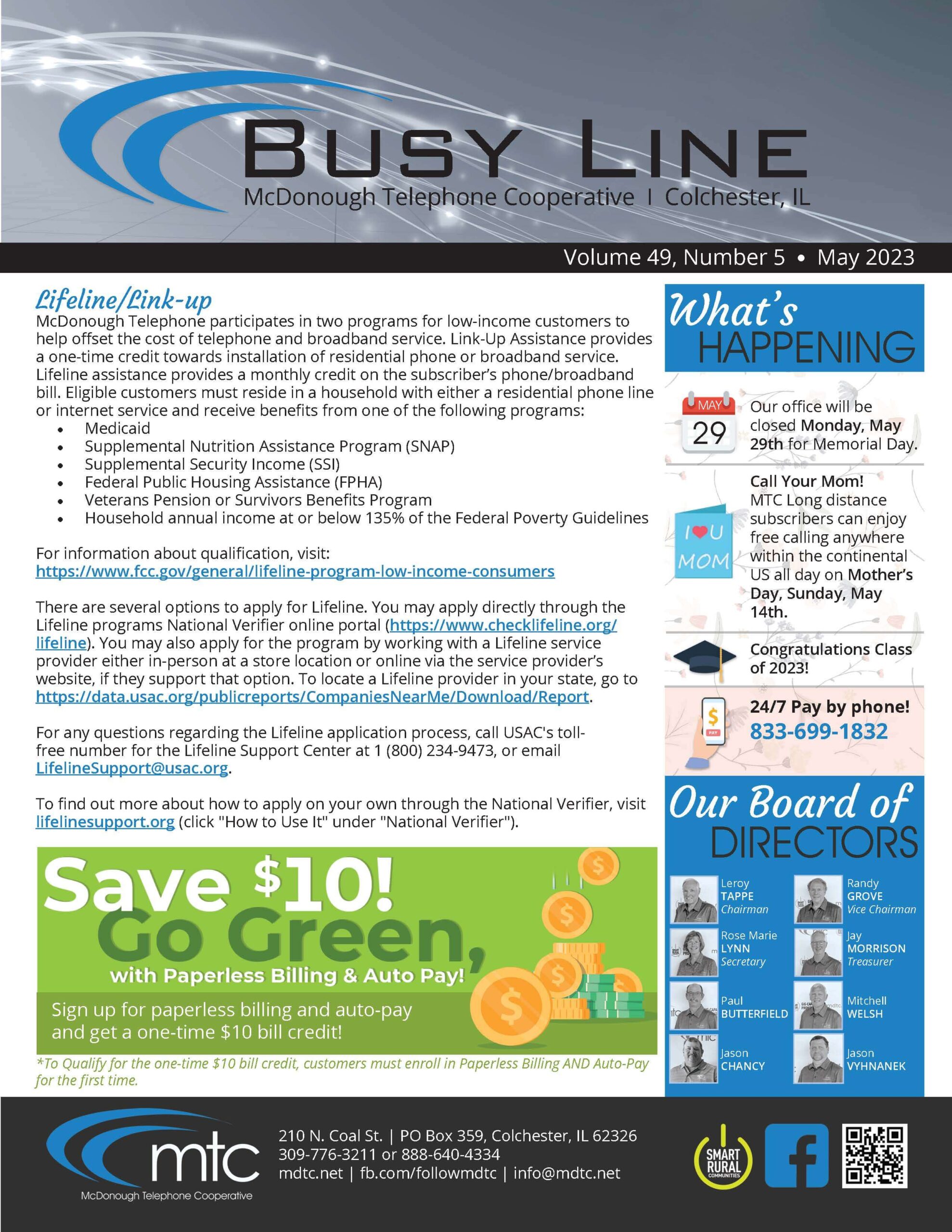 May 2023 Busy line