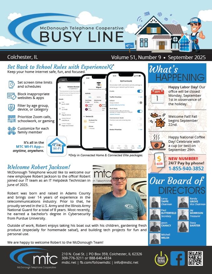 McDonough Telephone September 2025 Busyline